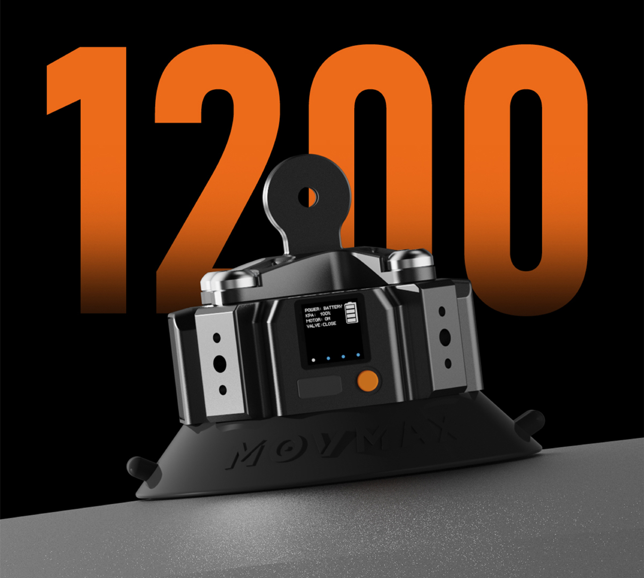 顯示螢幕可視化—電量、真空百分比、吸附閥狀態